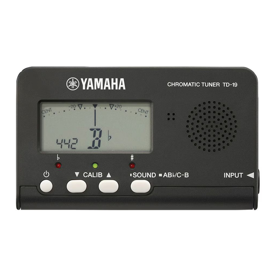 Yamaha TD-19 Manuel D'utilisation