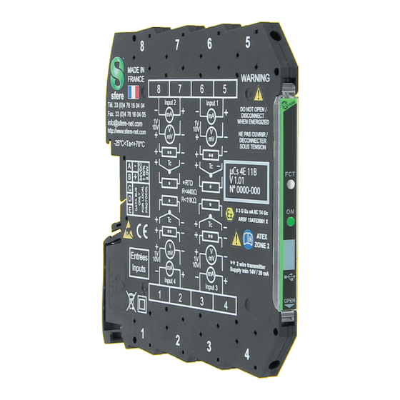 Sfere mCs 4E Notice De Mise En Oeuvre