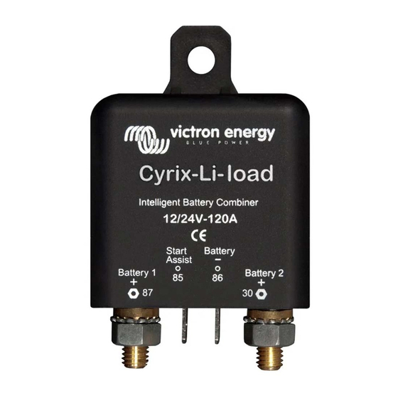 Victron energy Cyrix-ct 12/24V-120A Mode D'emploi