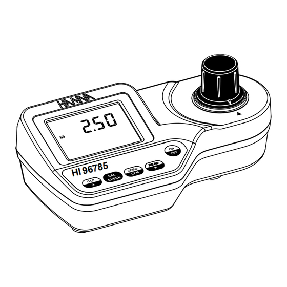 Hanna Instruments HI 96785 Manuel D'utilisation