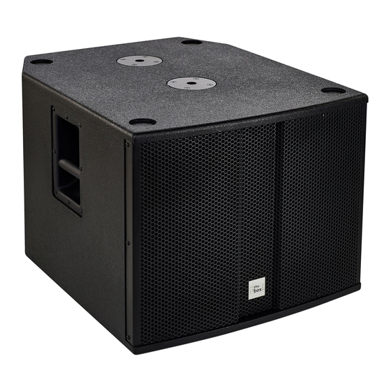 thomann the box pro Achat 115 Sub A Notice D'utilisation