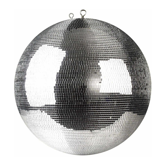 EuroLite Mirror Ball 30 cm Mode D'emploi