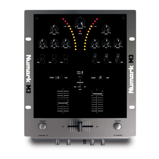 Numark M3 Guide D'utilisation Rapide