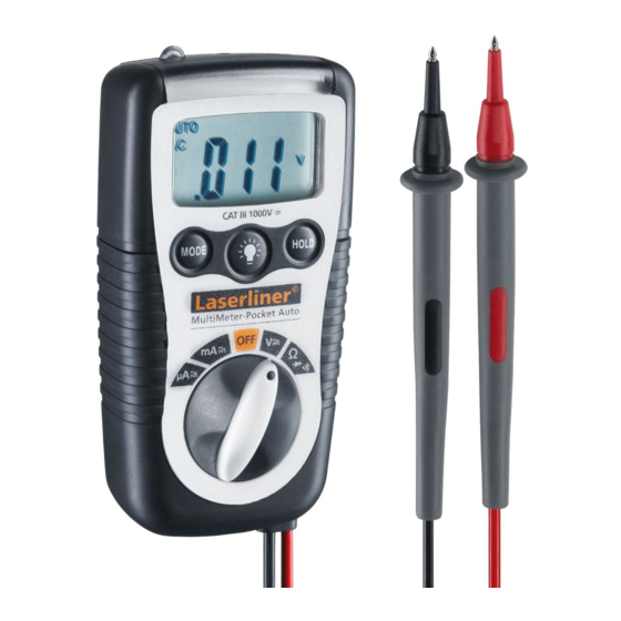 LaserLiner MultiMeter-Pocket Mode D'emploi