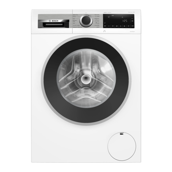 Bosch WGG244H0CH Manuel D'utilisation Et Notice D'installation