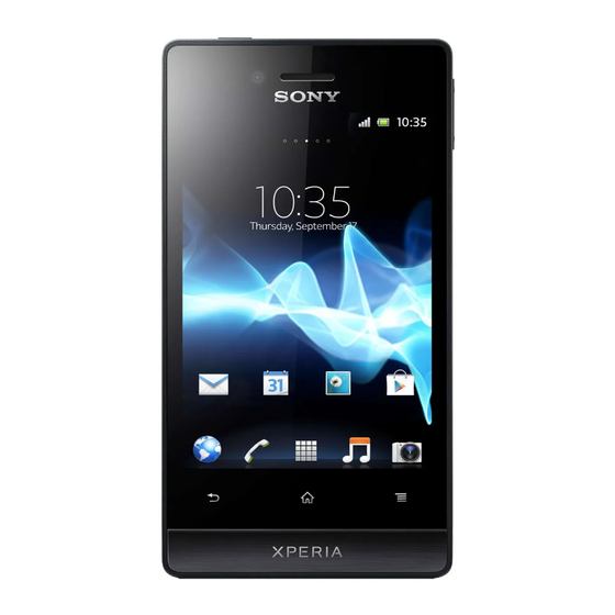 Sony XPERIA miro Guide De L'utilisateur
