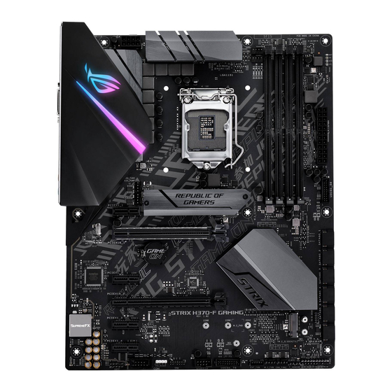 Asus ROG STRIX H370-F GAMING Mode D'emploi