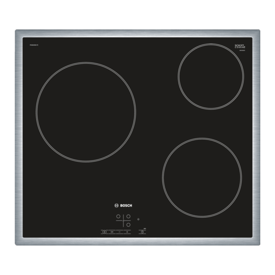 Bosch PKM645B17E Notice D'utilisation