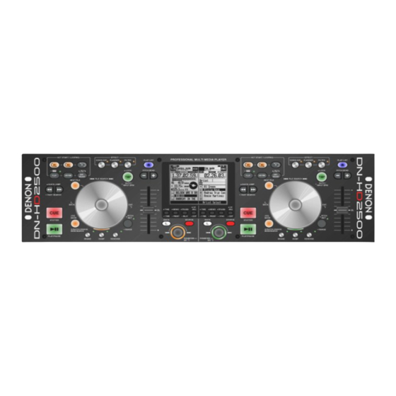 Denon DN-HD2500 Mode D'emploi