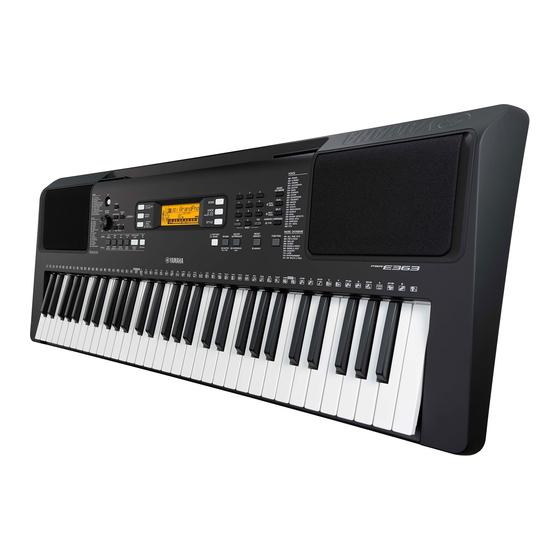 Yamaha PSR-E363 Manuels