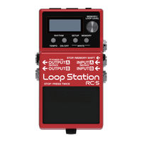 Boss Loop Station RC-5 Manuel De Référence