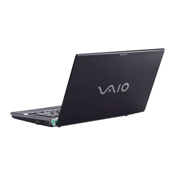 Sony VAIO VGN-Z Série Guide De L'utilisateur