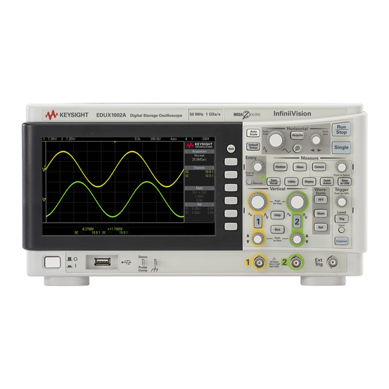 Keysight Technologies InfiniiVision 1000 X Séries Guide D'utilisation