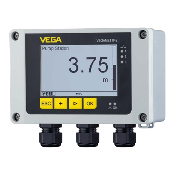 Vega VEGAMET 842 Mise En Service