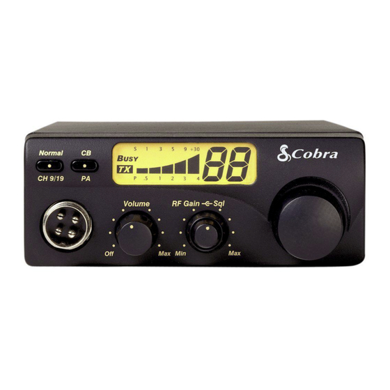 Cobra 19 DX IV Serie Manuel Du Propriétaire