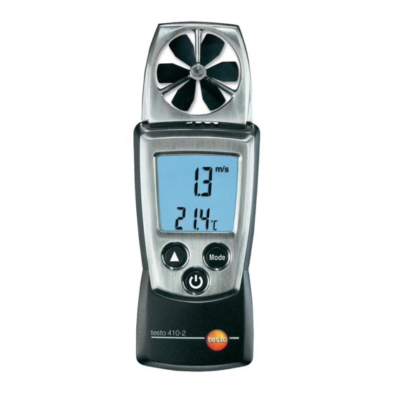 TESTO 410-2 Mode D'emploi