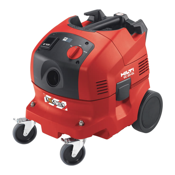 Hilti VC 20-U-Y Mode D'emploi