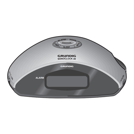 Grundig SONOCLOCK 30L SC 3340 LW Manuel