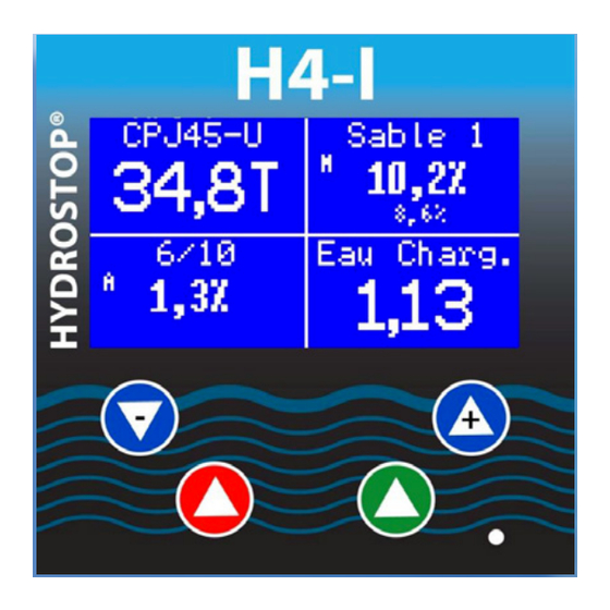 hydrostop H 4-I Guide D'exploitation