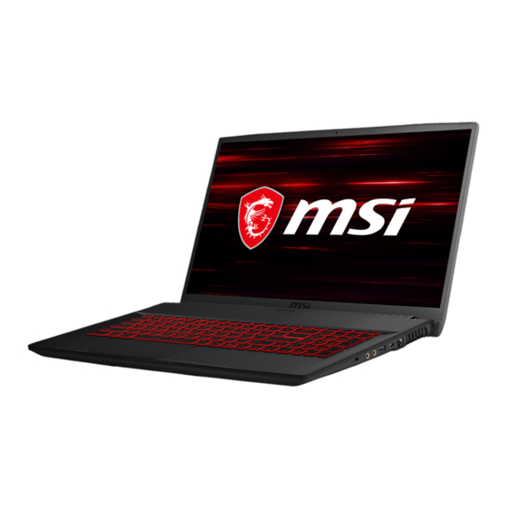 MSI GF75 9SC-050FR Manuel D'utilisation