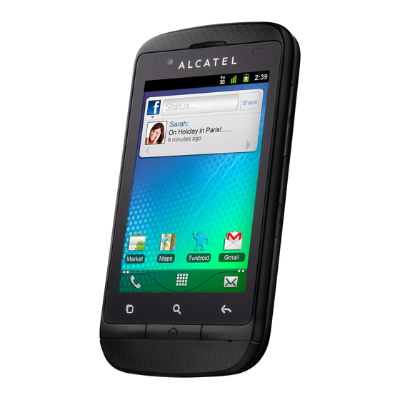 Alcatel Onetouch 918 Manuels