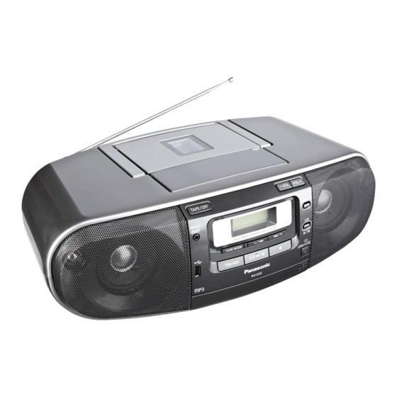 Panasonic RX-D55 Mode D'emploi