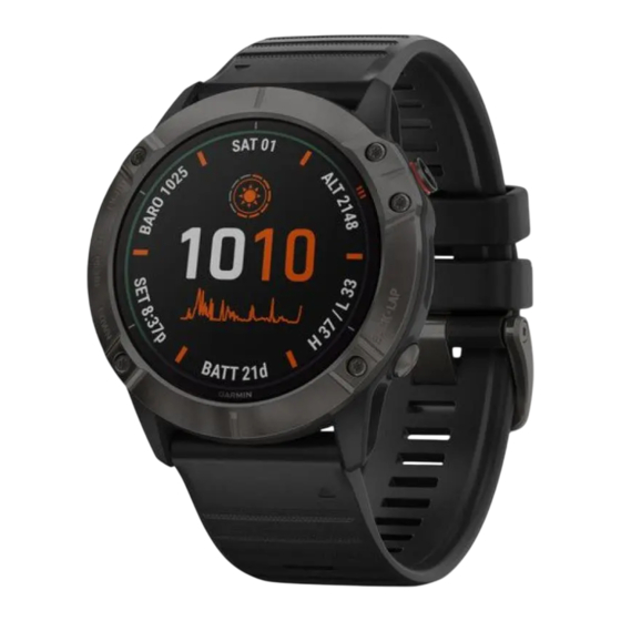 Garmin FENIX 6 Serie Manuel D'utilisation