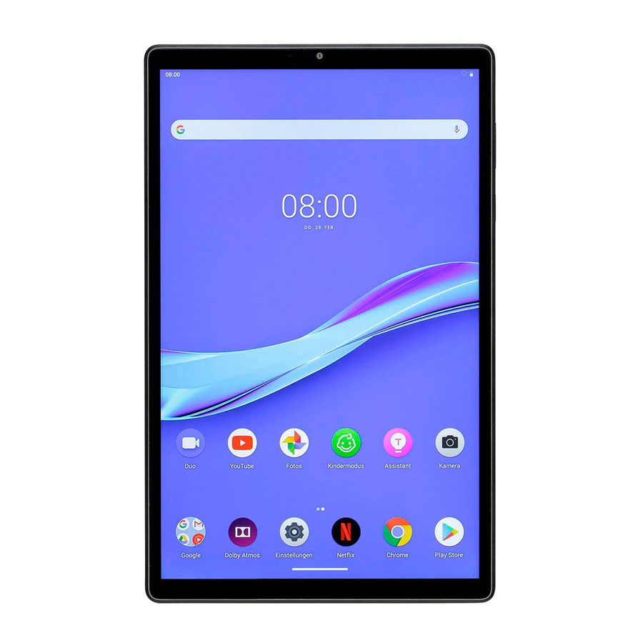 Lenovo Tab M10 FHD Plus Guide De L'utilisateur