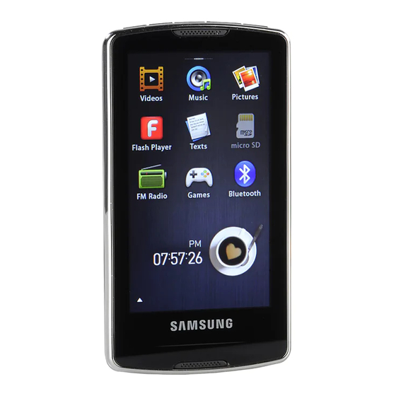 Samsung YP-M1 Mode D'emploi