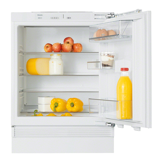 Miele K 9122 Ui Mode D'emploi Et Instructions De Montage
