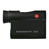Leica RANGEMASTER CRF 1600 Notice D'utilisation