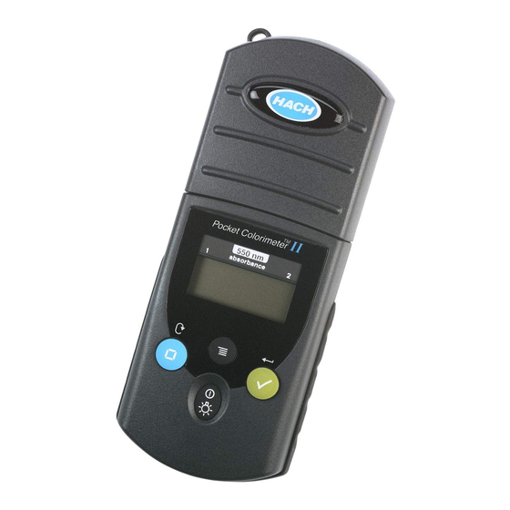 Hach Pocket Colorimeter II Single Wavelength Manuel D'utilisation