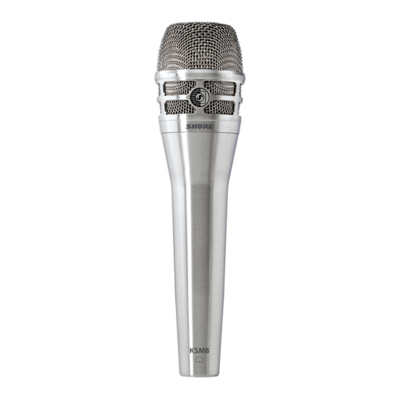 Shure KSM8 Guide De L'utilisateur