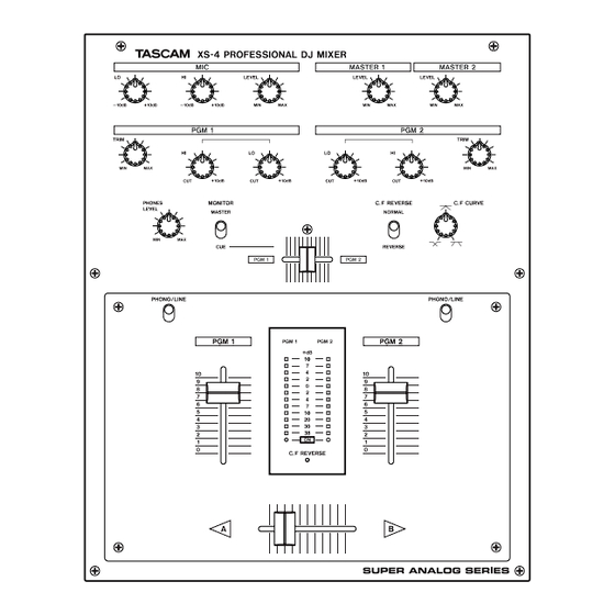 TEAC PROFESSIONAL TASCAM XS-4 Mode D'emploi