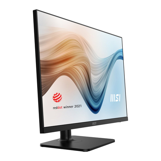 MSI Modern MD272XP Guide D'utilisation