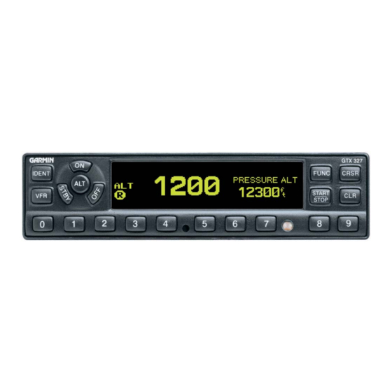 Garmin GTX 327 Notice D'utilisation