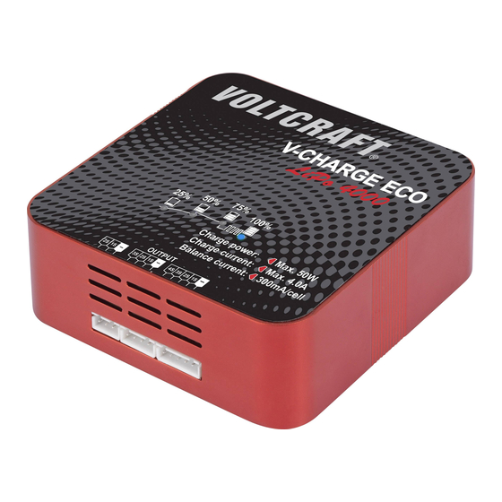 VOLTCRAFT V-CHARGE ECO LIPO 4000 Manuels