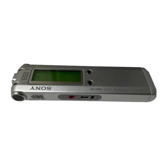 Sony ICD-SX68 Mode D'emploi