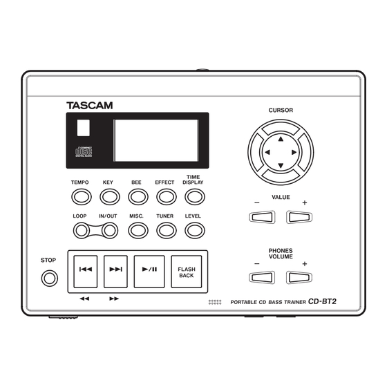 Tascam CD-BT2 Mode D'emploi