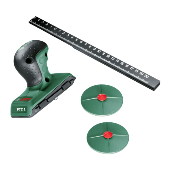 Bosch PTC 1 Notice Originale