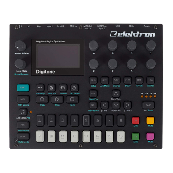 Elektron Digitone Manuel D'utilisation