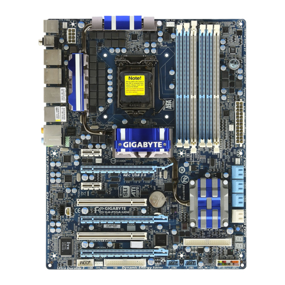 Gigabyte GA-P55A-UD7 Manuel De L'utilisateur