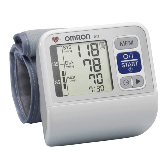 Omron R3 Mode D'emploi