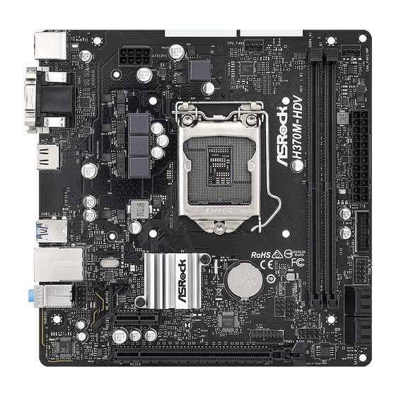 ASROCK H370M-HDV/M.2 Manuel Utilisateur