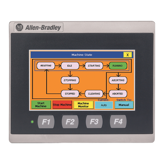 Rockwell Automation Allen-Bradley IHM PanelView 800 Manuels