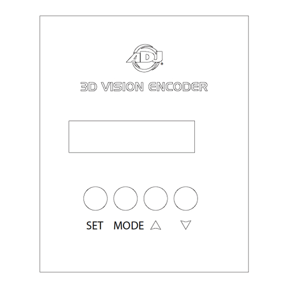 ADJ 3D Vision Encoder Manuel D'utilisation