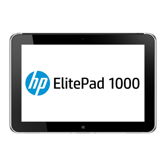 HP ElitePad 1000 G2 Healthcare Manuel De L'utilisateur