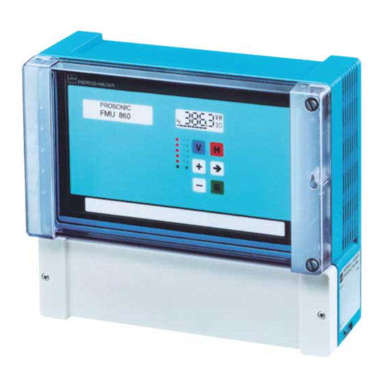 Endress+Hauser prosonic FMU 860 Mode D'emploi