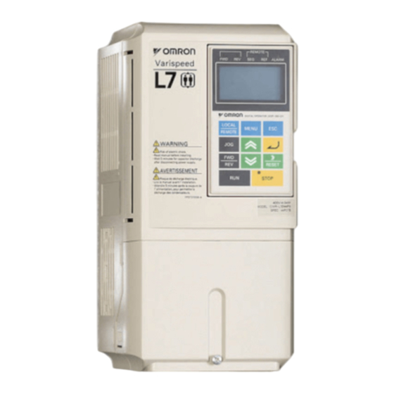 Omron VARISPEED L7 Serie Manuel D'utilisation