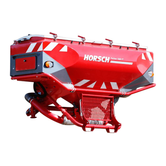 horsch Partner 1600 FT Manuel D'utilisation